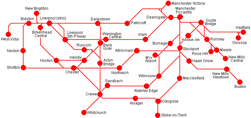 Cheshire Day Ranger route map