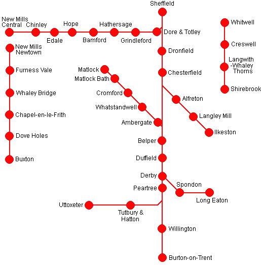 Derbyshire Wayfarer route map