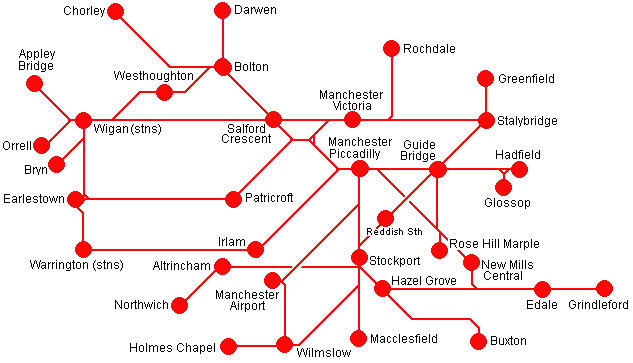 Greater Manchester Wayfarer route map