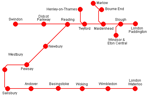 Great West Way Discoverer East route map