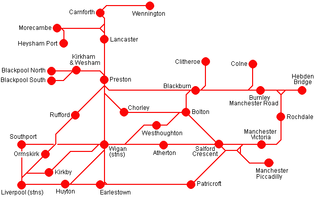 Lancashire Day Ranger route map