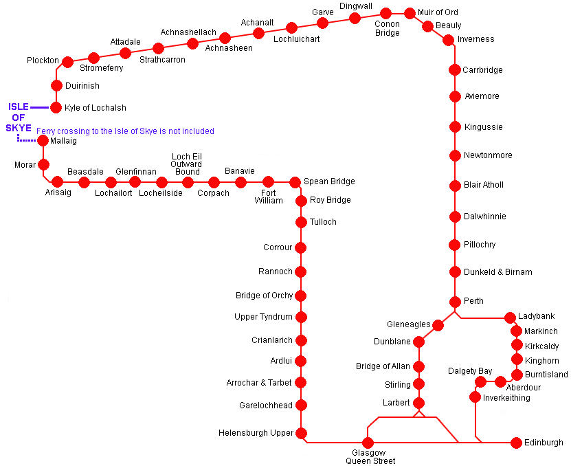 Scottish Grand Tour route map