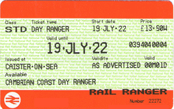 Cambrian Coast Day Ranger ticket