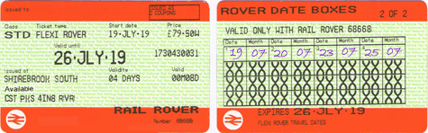 Coast and Peaks Rover ticket