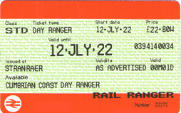Cumbrian Coast Day Ranger Ticket