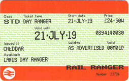 Lakes Day Ranger ticket